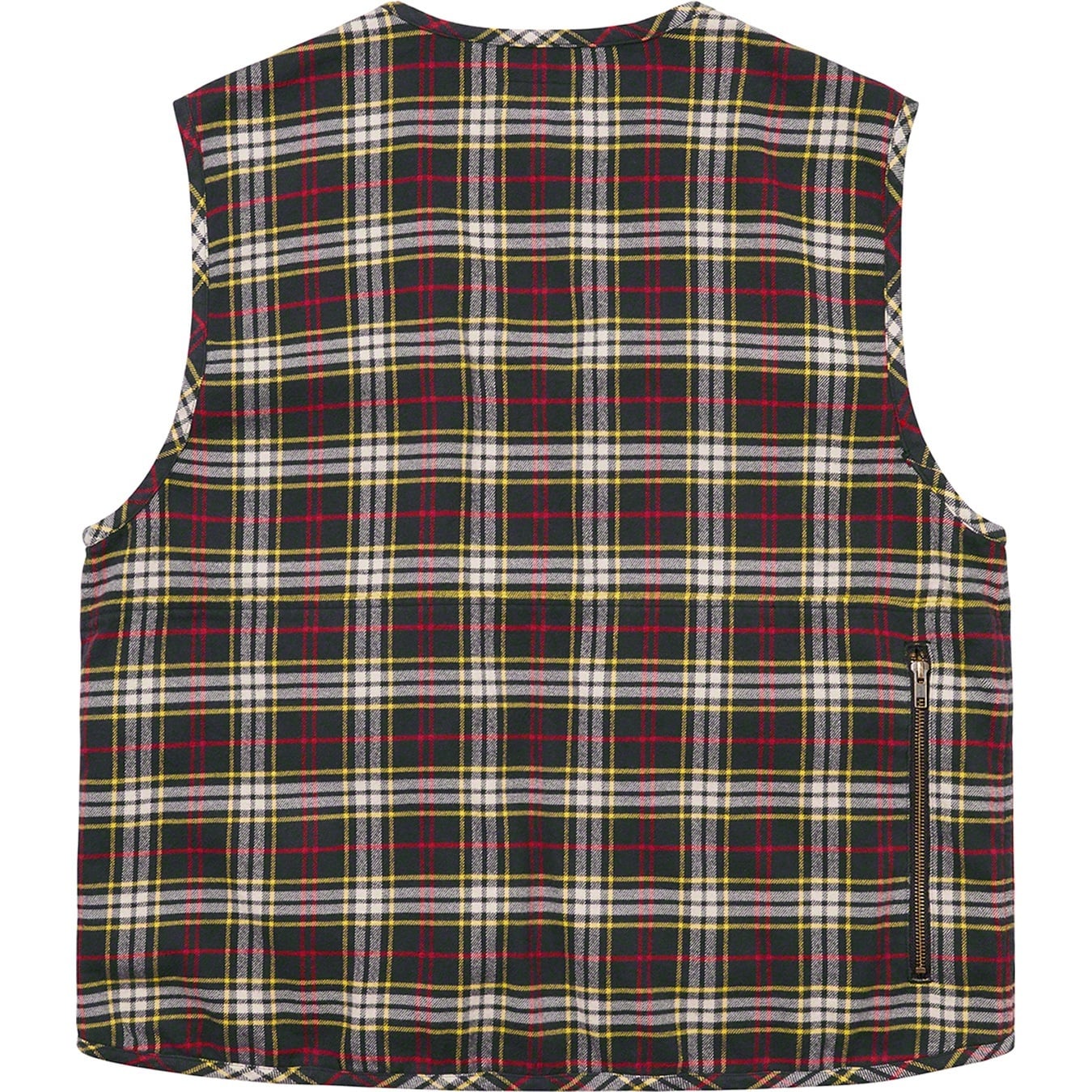 Tartan Flannel Cargo Vest view 3